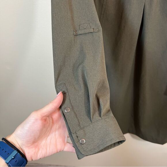 ✨ Duluth Trading Co Women’s Green Collared Long Sleeve Dress XS - Picture 5 of 11